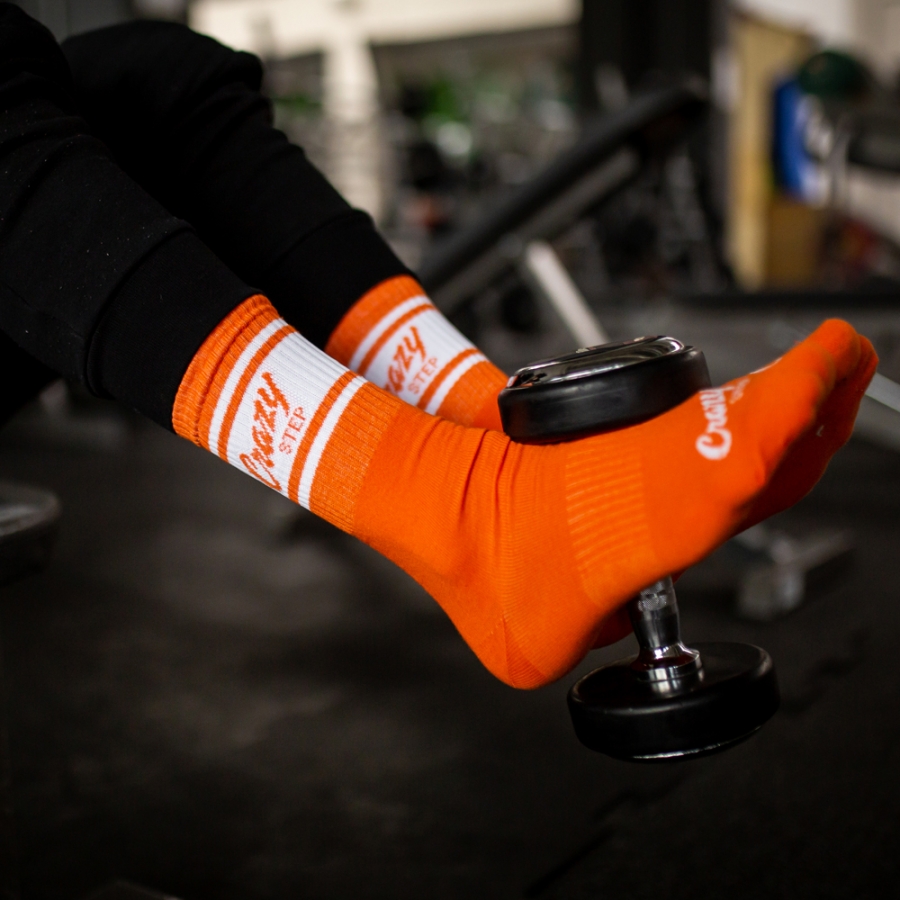 Vysoké sportovní ponožky oranžové